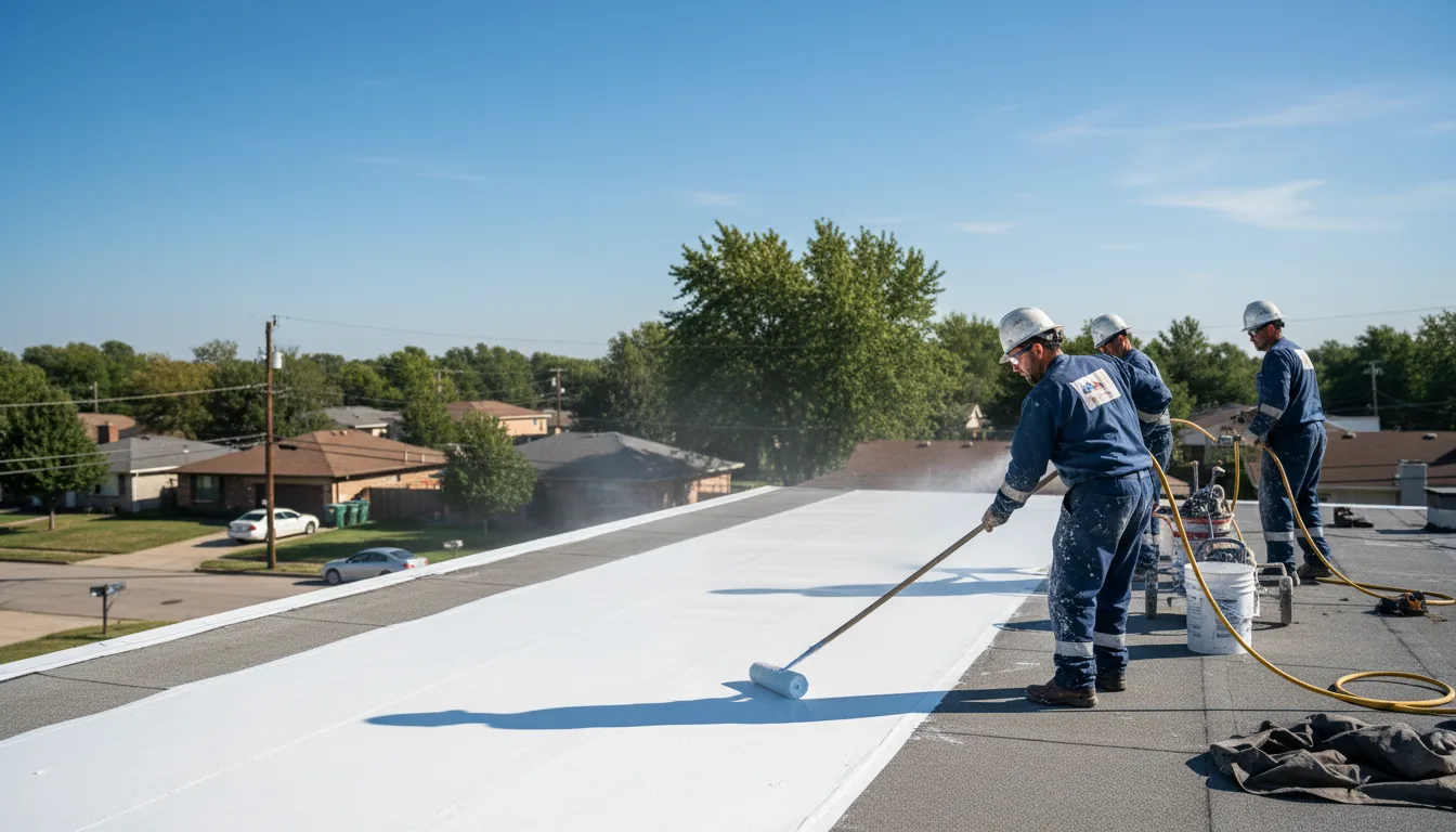 Commercial roof coating in Conover, OH near me